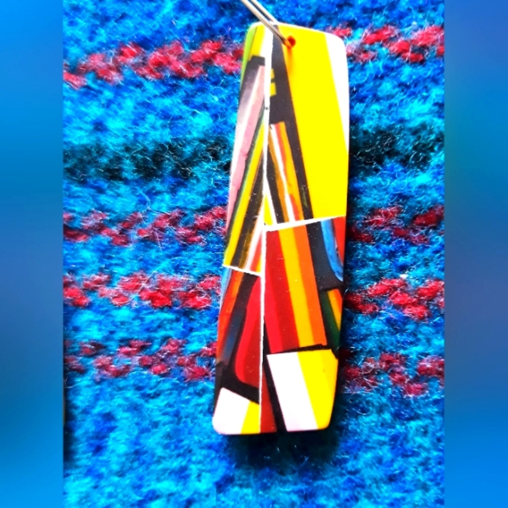 SOLD! Beautiful one of a kind handmade and painted earrings.